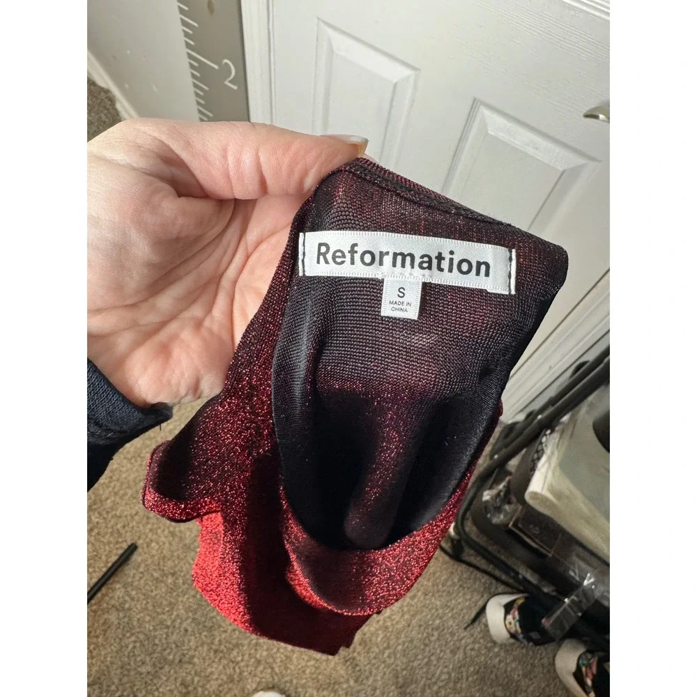 Reformation riley dress length